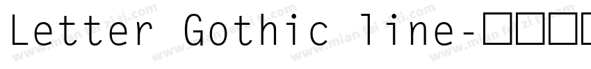 Letter Gothic line字体转换